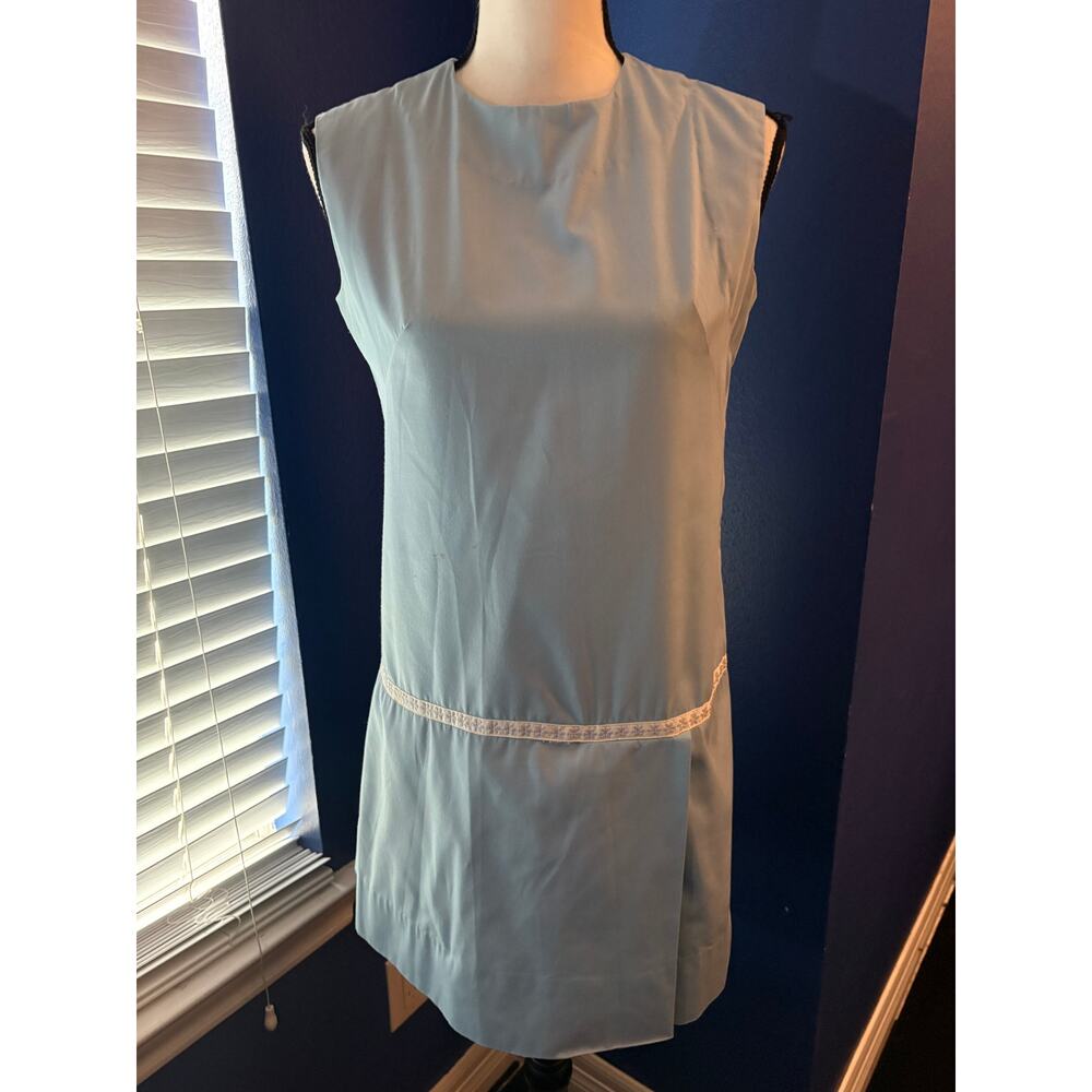 Vintage 1960s Handmade Pale Blue Romper Size S Repair Project